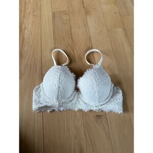 Aerie White Lace Push Up Bra
